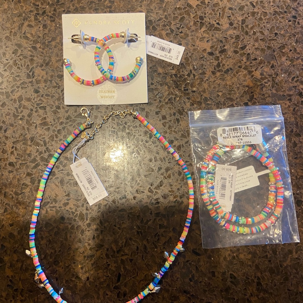 Kendra Scott Colorful Beaded Hoop Earrings